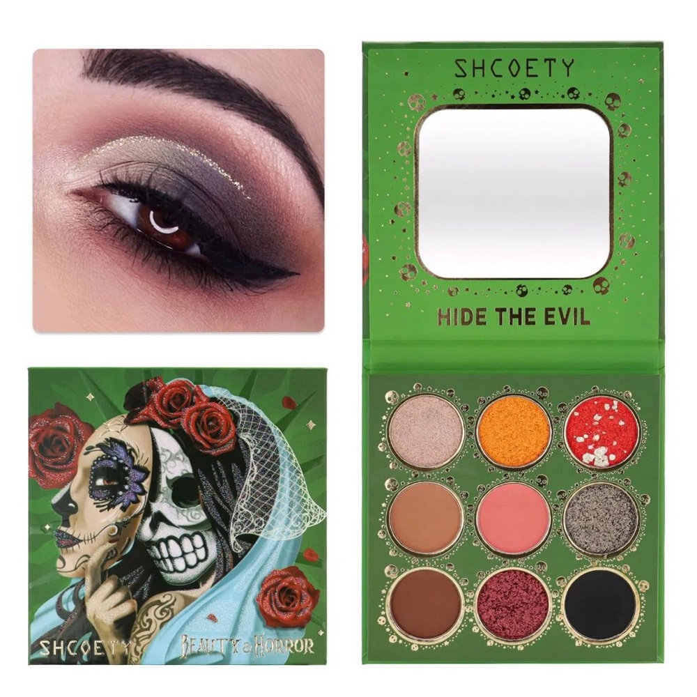 Green Skull 9-Colors Eyeshadow Palette
